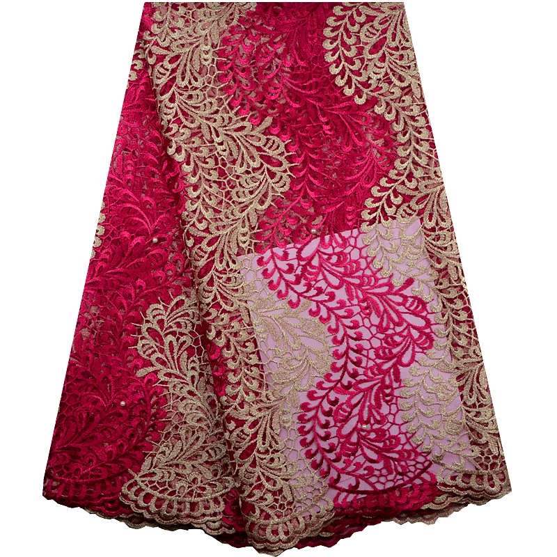 

2017 Duntone African French Lace Fabric High Quality African Tulle Lace Fabric For Wedding guipure lace chemical lace fabric