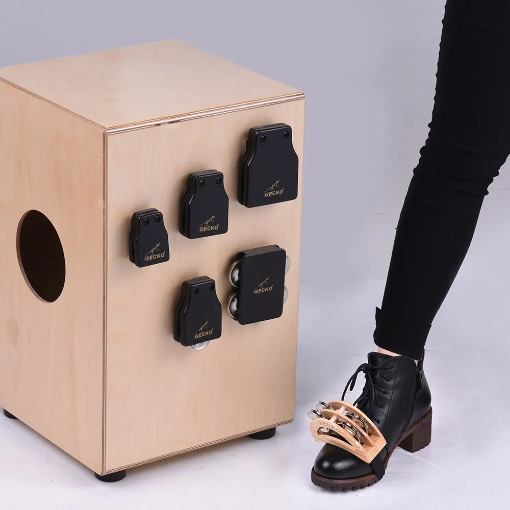 Серия GK барабанная коробка Cajon набор компаньонов включая Castanets Jingle Bells ножной