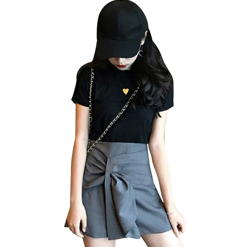 Trytree летний женский комплект из двух предметов Повседневный хлопковый топ с