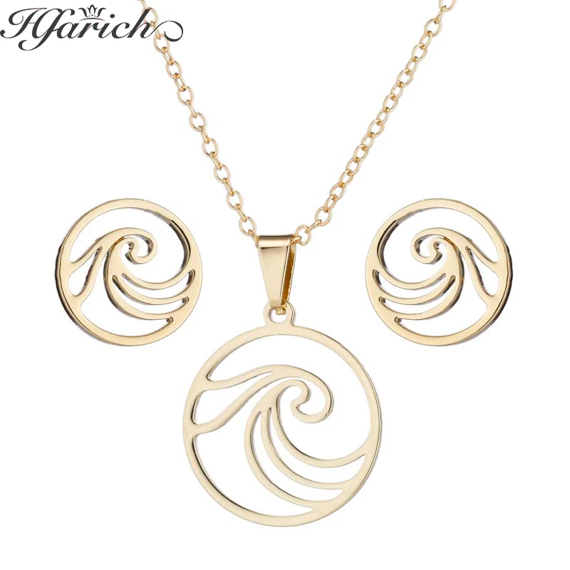 Hfarich 1pcs Summer Hollow Wave Necklace Ocean Beach Jewelry Catch Water Choker Female jewelry for Women girl kid Best Keepsake | Украшения