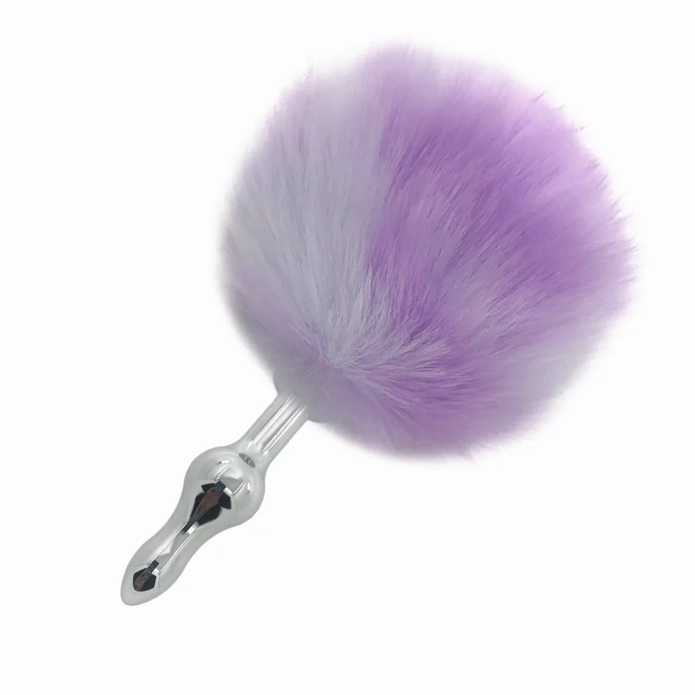 Кроличий хвост Анальная пробка металлическая задняя кролика анальные бусины