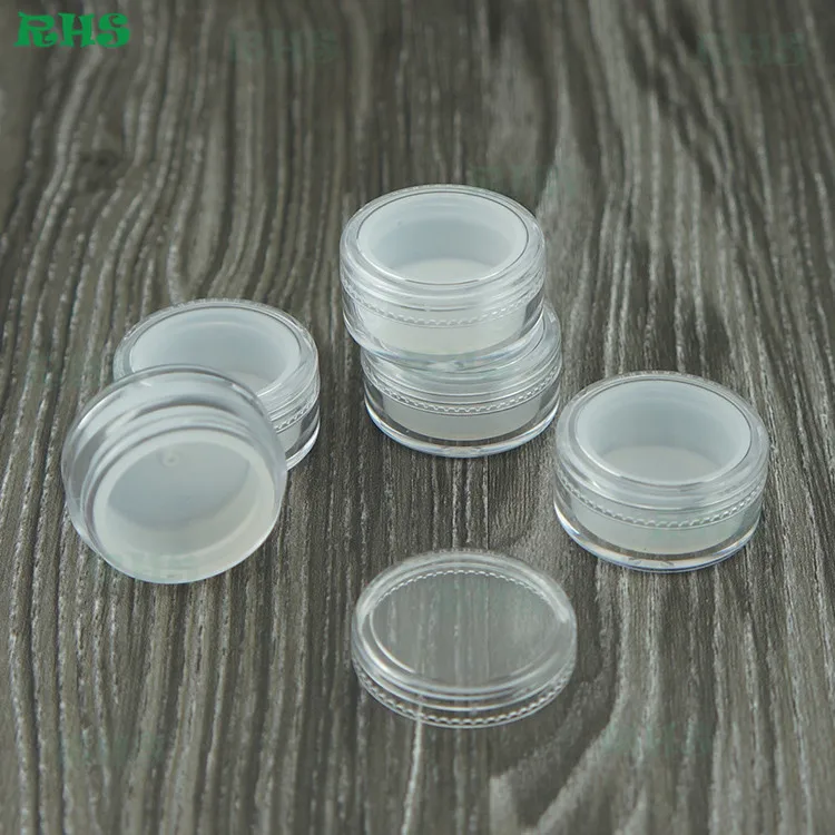 

100pcs Non-stick silicone food containers FDA food grade silicon wax container clear 5ml container for concentrate wax oil