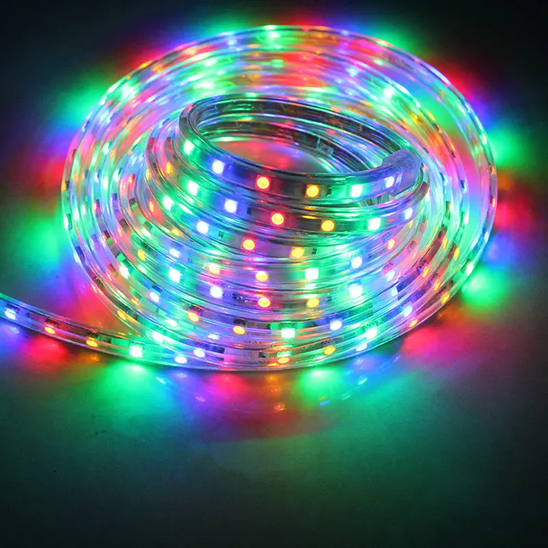 Светодиодный светильник AC220V с регулируемой яркостью RGB светодиодный светильник с пультом дистанционного управления Водонепроницаемый SMD5050 светодиодный светильник с гибкими полосками