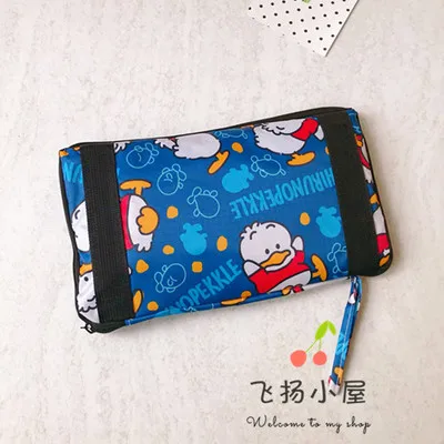 Duck Kawaii Милая мультяшная маленькая двойная звезда My Melody складная дорожная сумка на колесиках для женщин и девочек, сумка-тоут, сумки для вещей, ручная кладь - Цвет: Duck