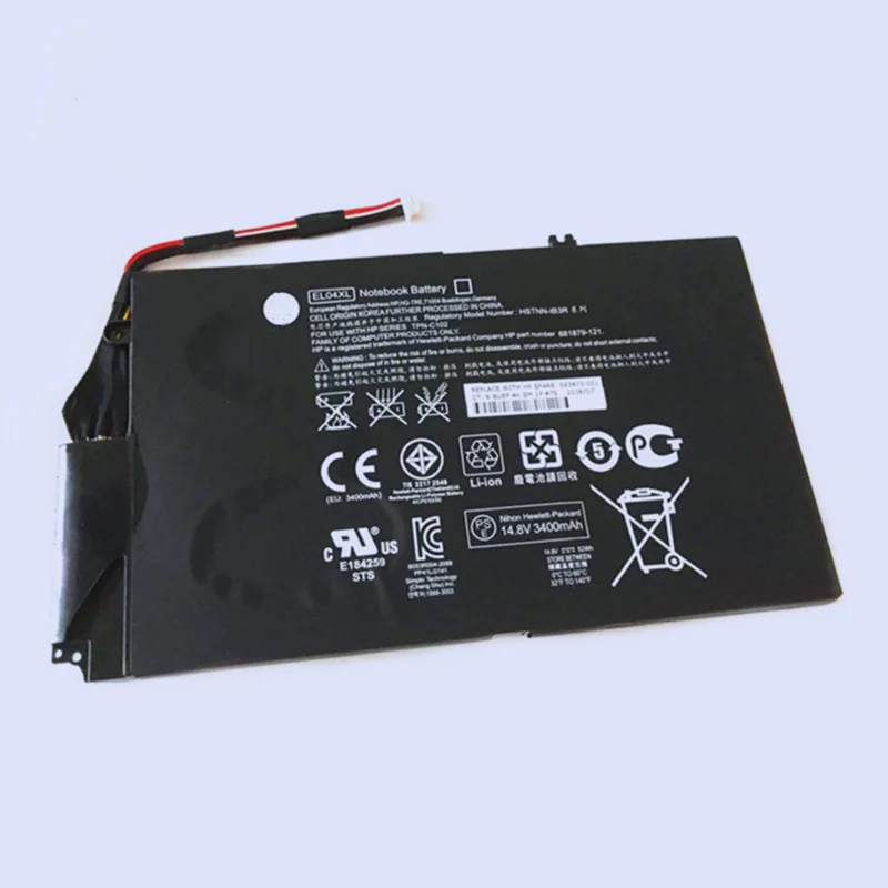Оригинальный литий-ионный аккумулятор для ноутбука EL04XL TPN-C102 для HP ENVY 4-1000 4-1151er 4-1007TX 4-1008tx 4-1218TU 52WH/3400MAH