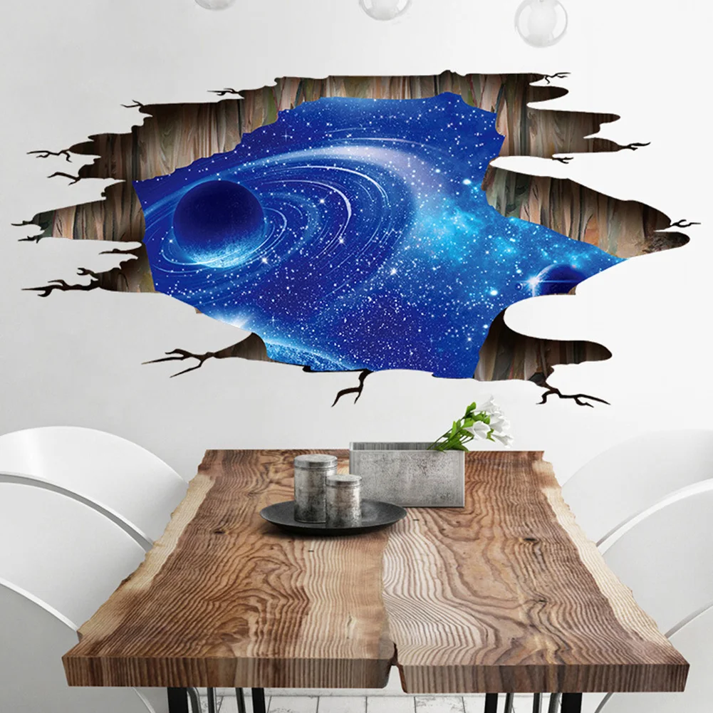 Новое поступление ПВХ внешний пространство 3D стены Стикеры Cosmic настенные