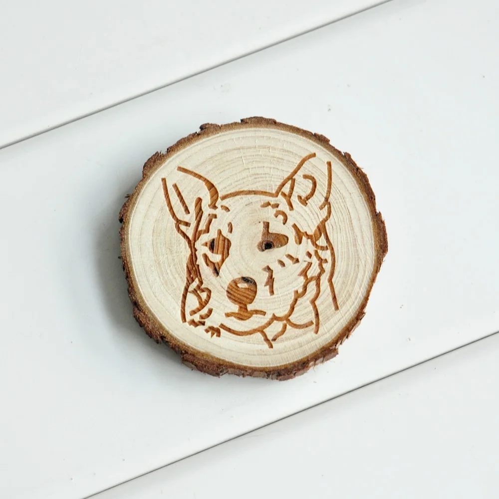 Пособия по немецкому языку Shepherd Магниты на холодильник дерево ломтик собака