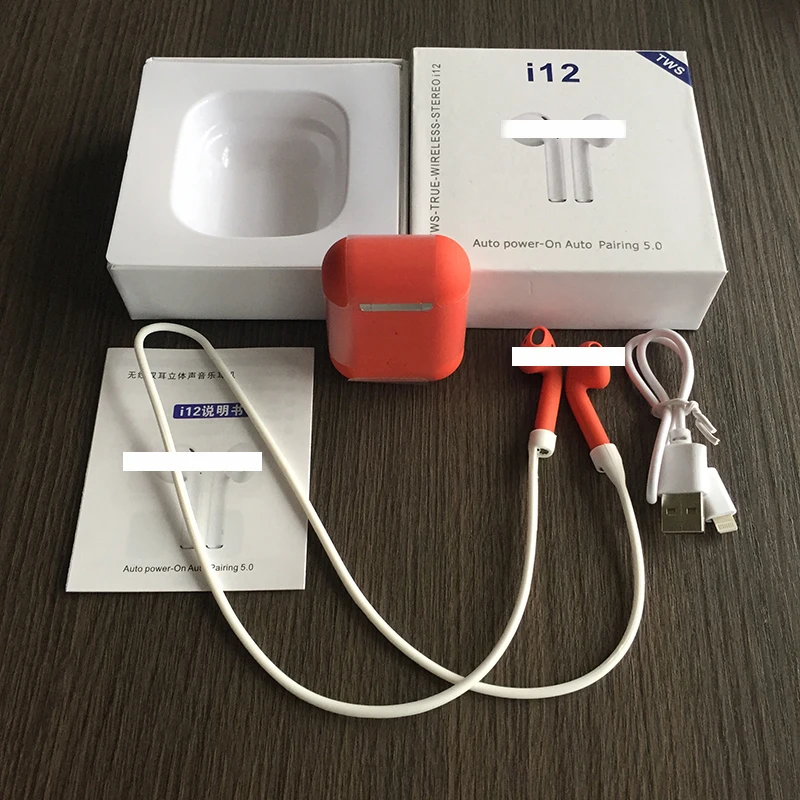 Красный Fu& y Bill I12 новые всплывающие беспроводные наушники для Ios Mini Bluetooth 5,0 стерео гарнитура с зарядным устройством наушники для всех смартфонов - Цвет: Красный