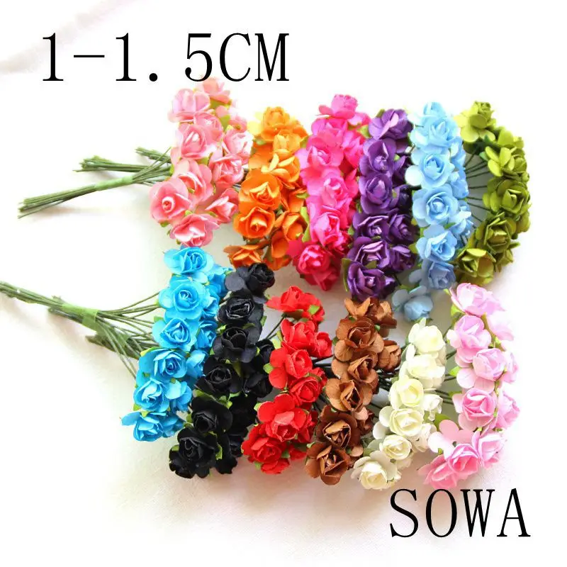 1 2 см многоцветный букет цветов из тутовой бумаги/Скрапбукинг искусственные розы
