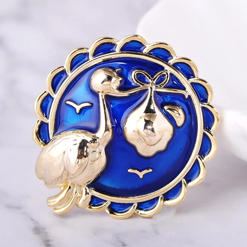 Funmor Exquisite Round Brooch Enamel Pins Women Girls Dress Bag Shirt Decoration Jewelry Routine Vacation Holiday Accessories | Украшения и