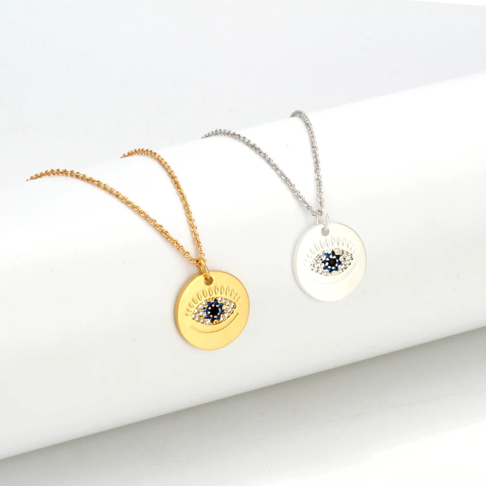 Ожерелье с подвеской MEIBEADS Трендовое ожерелье со сглаза подвески фианитами для