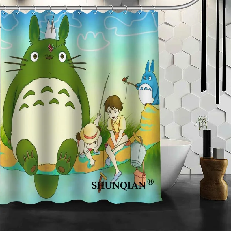 Лучшая Красивая занавеска для душа My Neighbor Totoro ванной водонепроницаемая из ткани