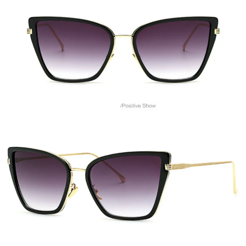 Солнцезащитные очки FENCHI женские оверсайз кошачий глаз в стиле ретро с защитой от