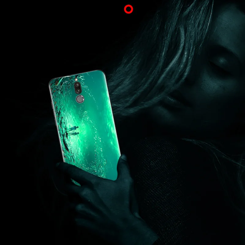 Светящийся чехол из закаленного стекла для телефона Huawei P30 Pro Mate 20X 10 Y9 2019 Nova 4e 3e 3 3i