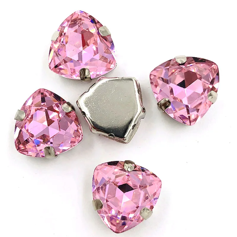 Бесплатная доставка ярко розовый стеклянный Стразы 12 мм высокого качества