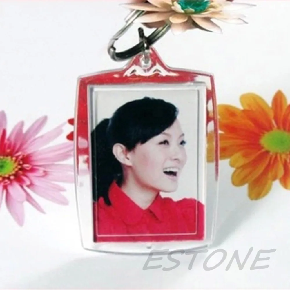 Персонализированные Прозрачные акриловые пластиковые пустые кольца для ключей