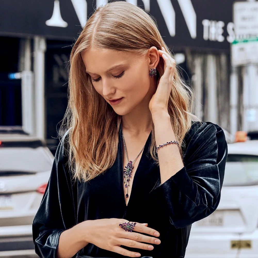 Женское ожерелье с подвеской из драгоценных камней винтажный готический в стиле