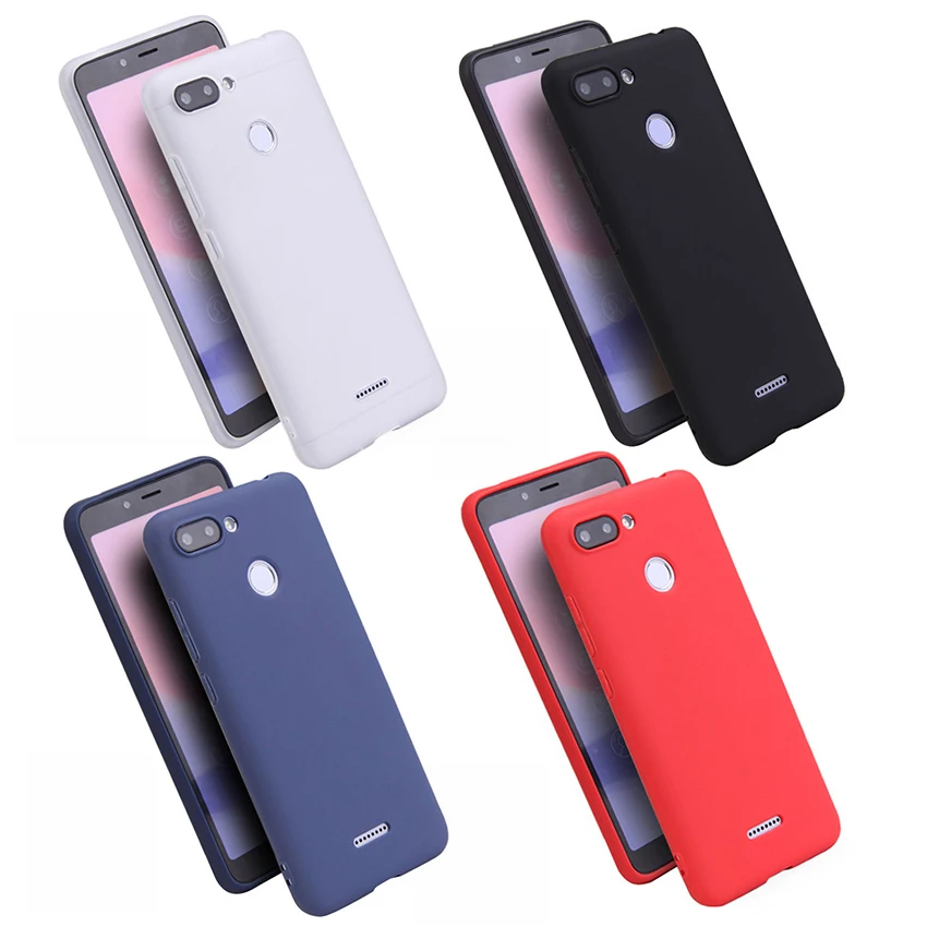 Чехол для Xiaomi Redmi 6 6A Pro черный матовый Мягкий Силиконовый ТПУ чехол накладка 6Pro