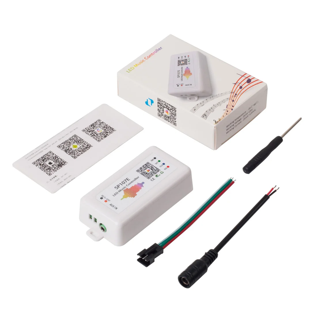 SP107E светодиодный контроллер WI-FI Bluetooth пикселей IC SPI музыкой с помощью мобильного приложения для LPD8806 WS2812 SK6812 SK9822 RGBW APA102 полосы DC5-24V