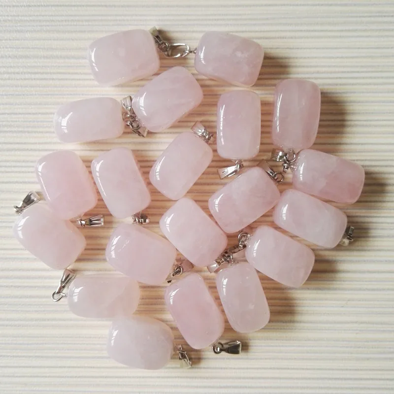 

Good quality Natural pink crystal stone pendants Irregular shape pendants charms pink pendants Wholesale 36pcs/lot