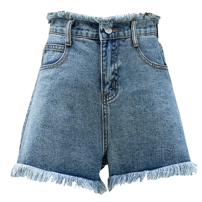 New Fashion Vintage Summer Jeans Shorts Student A-line Hole Women High Waist Denim Chic Girl Short Pants Hot WZ836 | Женская одежда