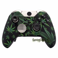 extremerate green weeds leaves faceplates cover front shell soft grip repair parts for xbox one elite controller