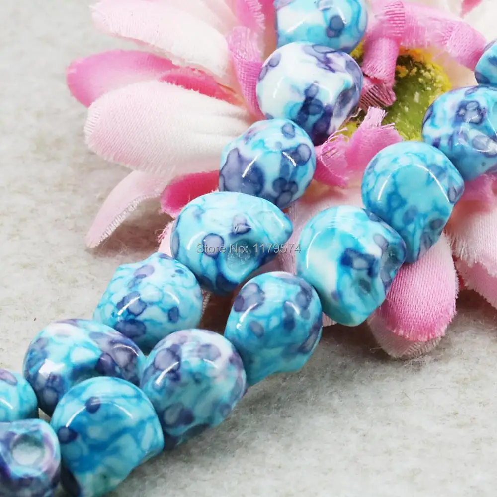 Аксессуары синие разноцветные камни в виде Ривера Радужный полудрагоценный