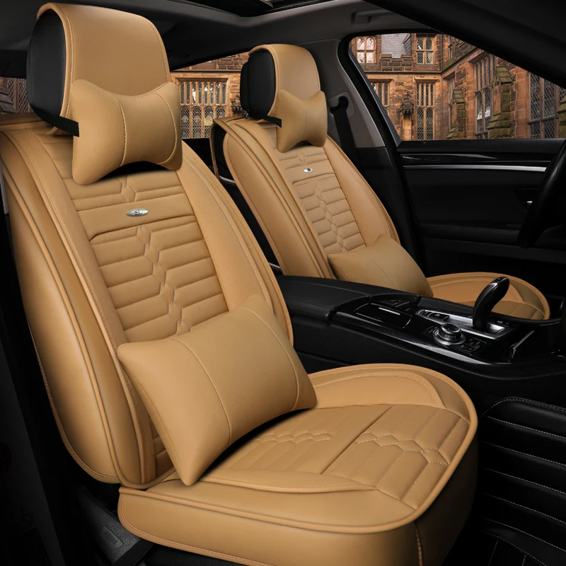 

car seat cover Wear breathable leather 5Seats( Front+Rear) car styling for Benz BMW Audi Ford Honda CRV SUV car accessories