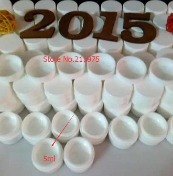 2018 2pots 5ml white Empty Plastic nail pots Nail Storage uv gel Bottle Jar | Красота и здоровье