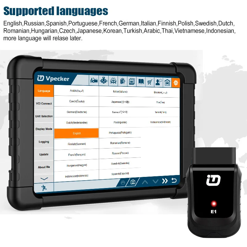 Vpecker E1 полная система OBD2 WIFI сканер Windows планшет диагностический инструмент