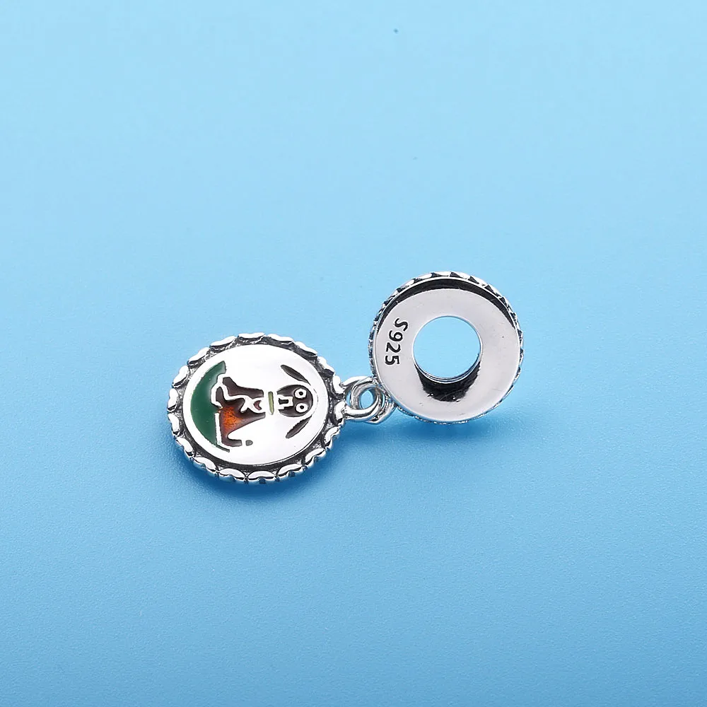 Подвеска Moonmory Lovely Dog, подвеска из стерлингового серебра 925 пробы, Шарм Heritage с эмалью, брендовый браслет, серебро, самодельное ювелирное изделие из бисера