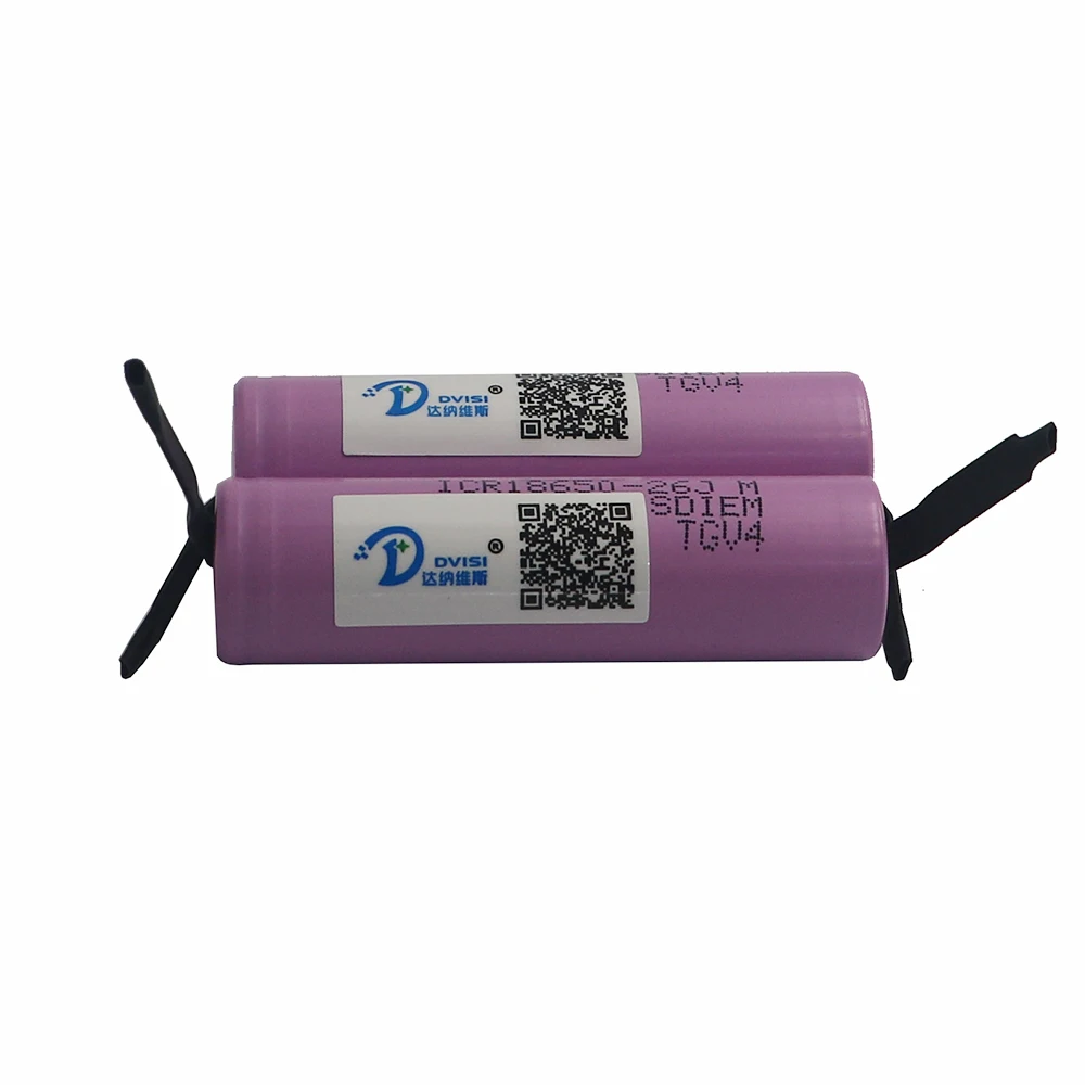 DIY 6 шт./лот новый оригинальный DVISI для Samsung 18650 2600mah аккумулятор ICR18650-26JM li-ion 3 7 V