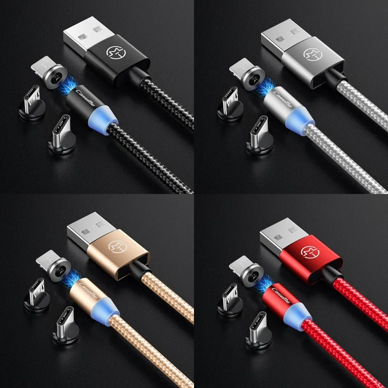 Магнитный провод для быстрой зарядки с поворотом на 360 градусов iPhone Samsung Type C Android