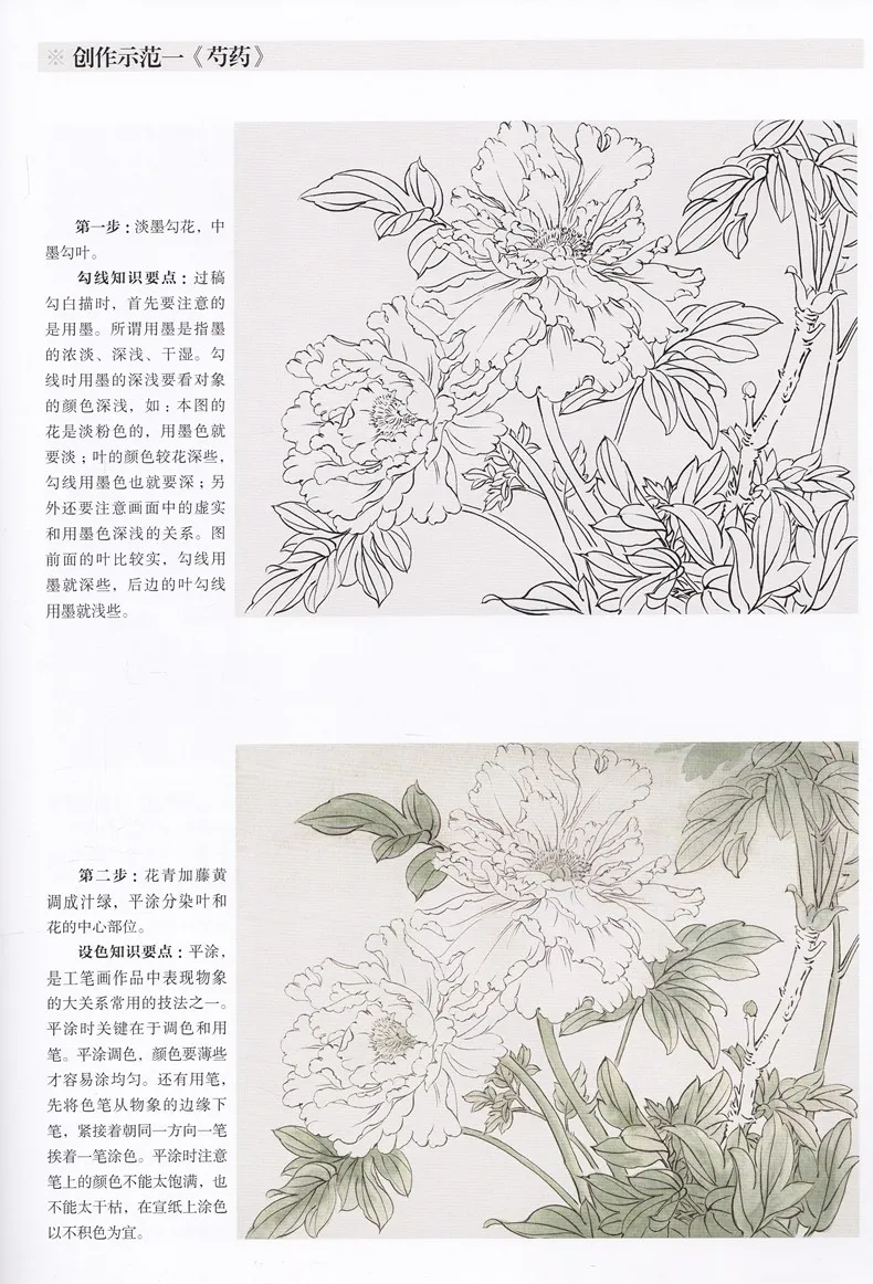 Книга китайской живописи Flowes изготовитель Gongbi(II) тщательная кисть для начинающих