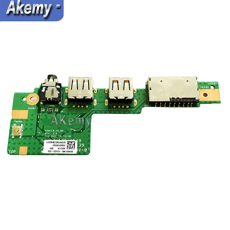 Новый оригинал для For Asus A401L A401U K401UQK V404L V404U USB аудио POWER BOTTON SD карта
