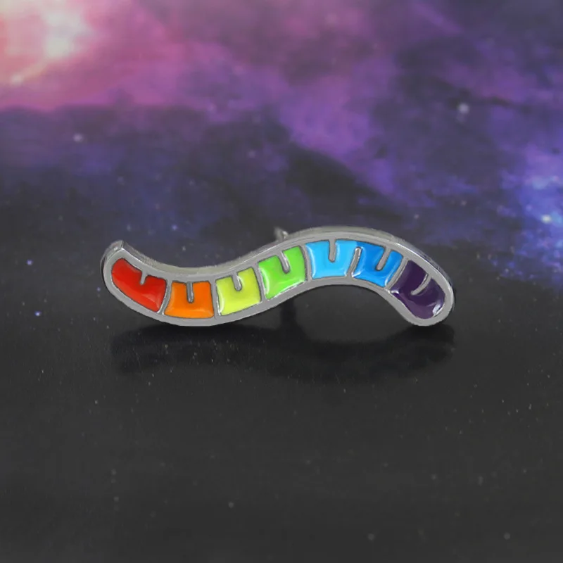 Популярная креативная Радужная эмалированная брошь Металлическая Булавка