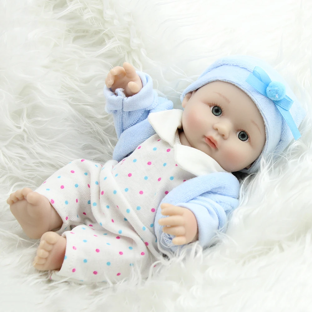 NPKDOLL Пупс Reborn полный силиконовые куклы, Классические игрушки Реалистичные крошечные игрушки Детский приятель безопасный 8 дюймов Bebe Boneca