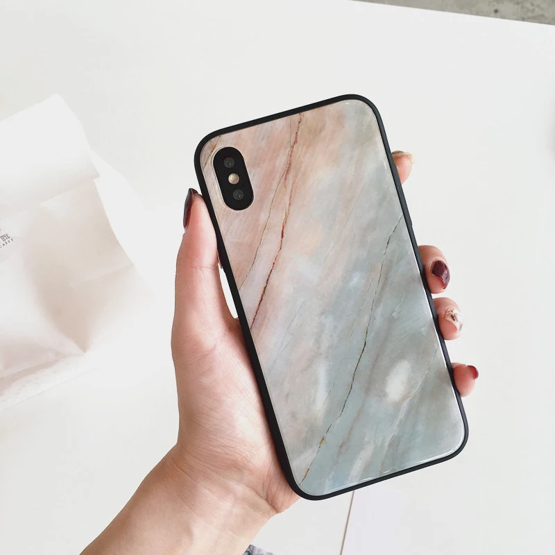 GlamPhoneCase новый модный мраморный стеклянный чехол для телефона iPhone11Pro XS Max XR 8 8plus 7
