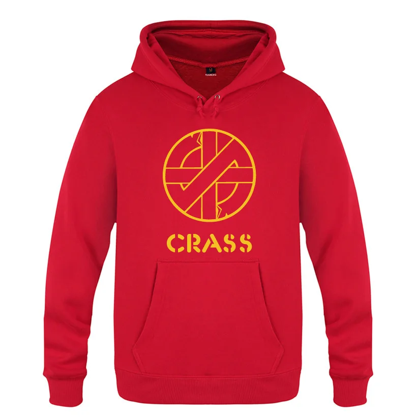 Crass Music Hoodies мужские мужские пуловеры Свитшот флисовый - Цвет: HOY HUAT