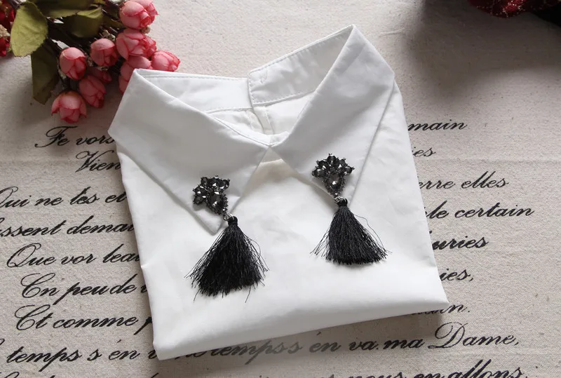 Женский шифоновый свитер с бусинами белая демисезонная рубашка имитацией