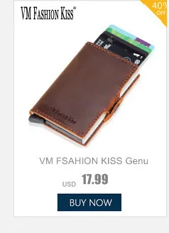 VM Мода KISS Бизнес Повседневный RFID просто бумажник держатель информации анти-сканирование мини кошелек Тонкий кошелек держатели кредитных карт