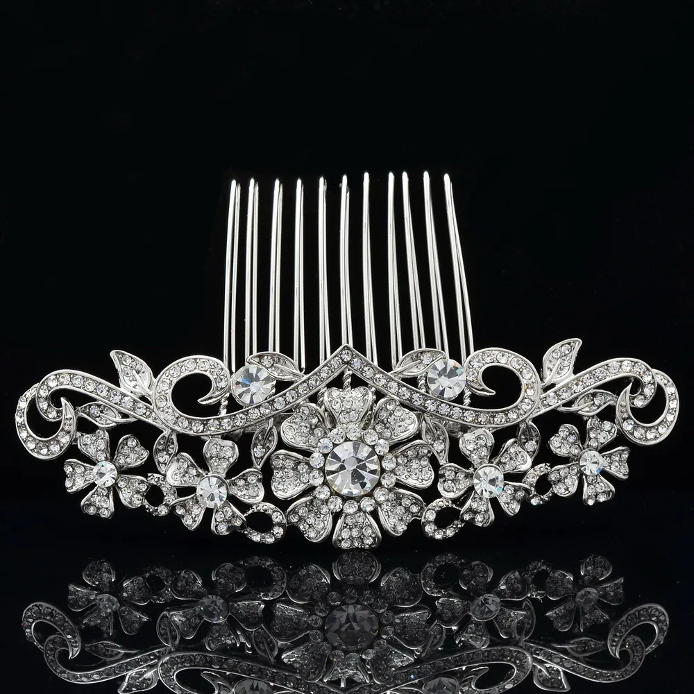 Красивые цветочные гребни для волос привлекательная Свадебная Заколка гребень