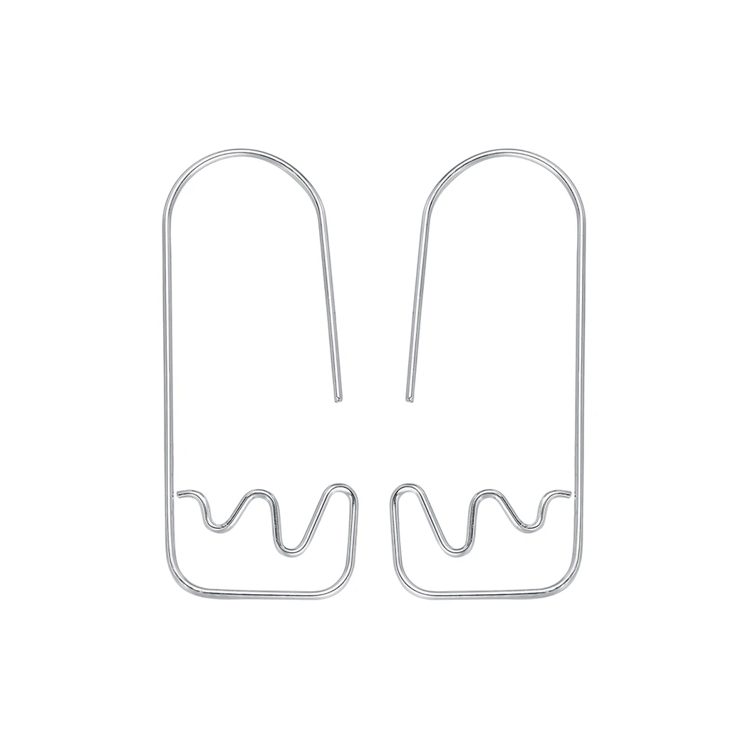 Серьги из горной проволоки в простом стиле большие серьги-подвески медной для