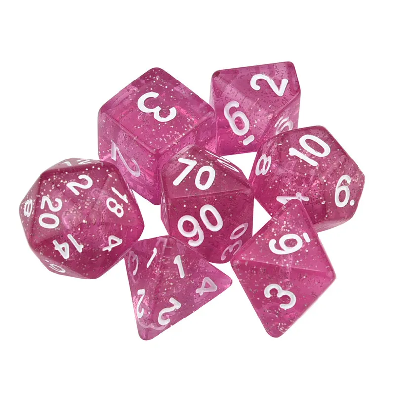 7 шт./компл. многогранные кости TRPG игра D4 D20 многосторонний с цифрами 2 5 см