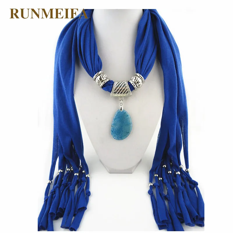 Женский шарф RUNMEIFA чистый полиэфир цвета украшения для тела |