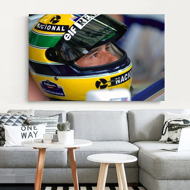 Айртон Сенна да Силва F1 гонщик Искусство Шелковый плакат картина для домашнего