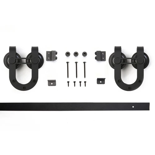 F03-100cm(3.3ft) 3,3 футов, высокая экономичность, черная углеродистая сталь, настоящая мини деревенская дверь сарая, фурнитура для кухни, ванной комнаты, двери шкафа - Цвет: F03-100cm(3.3ft)