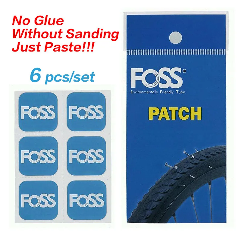 Foss Bicycle Tire Patch Инструменты для ремонта шин FlyPaper Бесклеевой патч Комплект MTB Road Bike