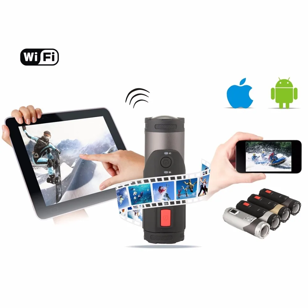 Оригинальная Спортивная камера SOOCOO S20WS HD 1080P WiFi 12 МП, широкоугольный объектив 170 градусов, 15 м, водонепроницаемая HDMI 10,8x3,5x3,5 см
