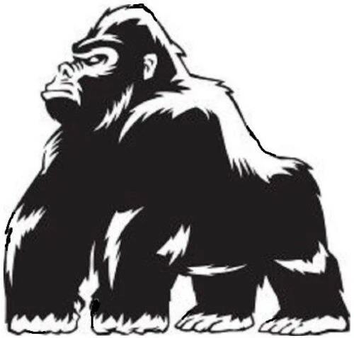 Забавный оригинальный клейкий узор Angry Gorilla блестящие модные креативные наклейки